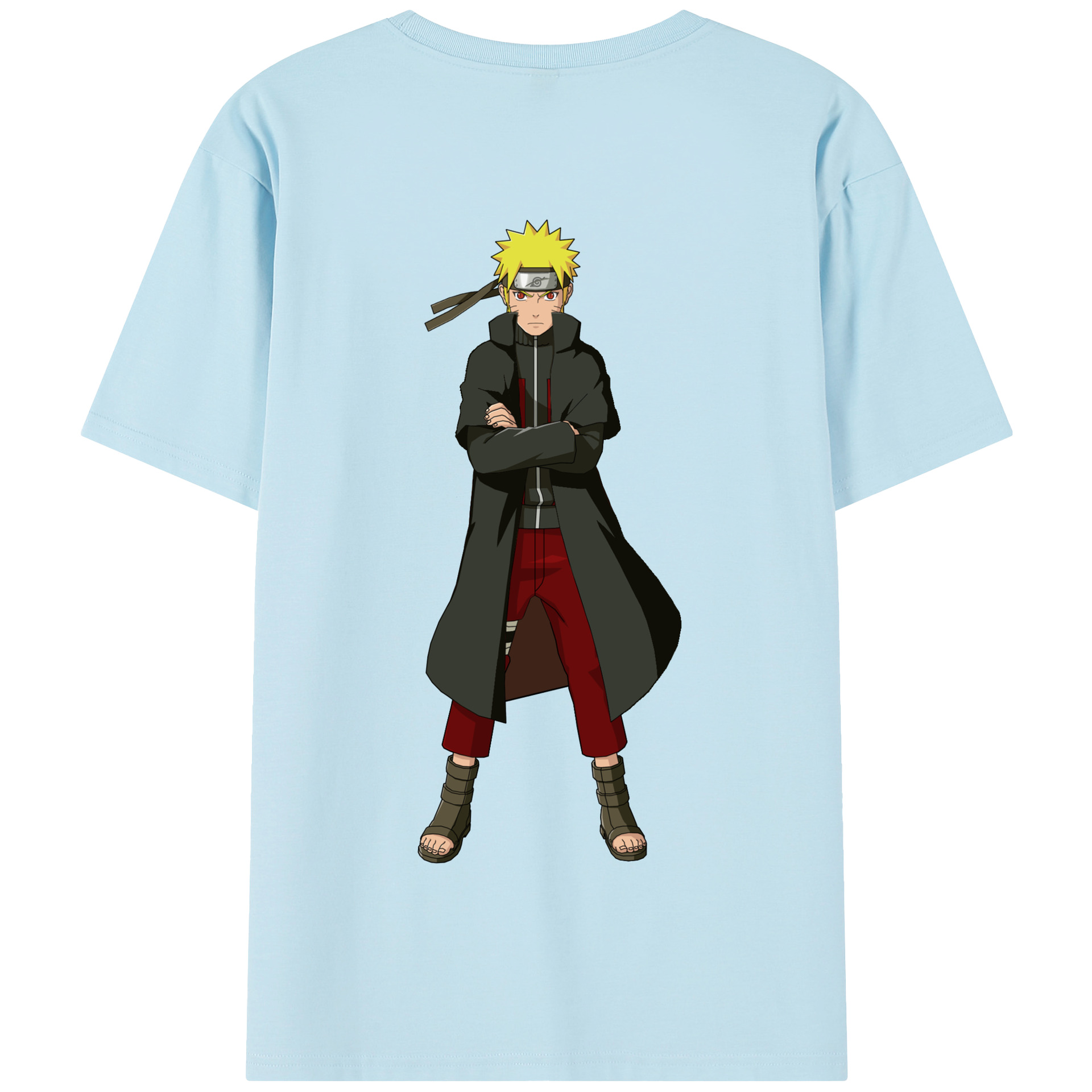 （画像用） NARUTO -ナルト- うずまき ナルト Uzumaki Naruto 綿100％半袖Tシャツ（背面プリント）